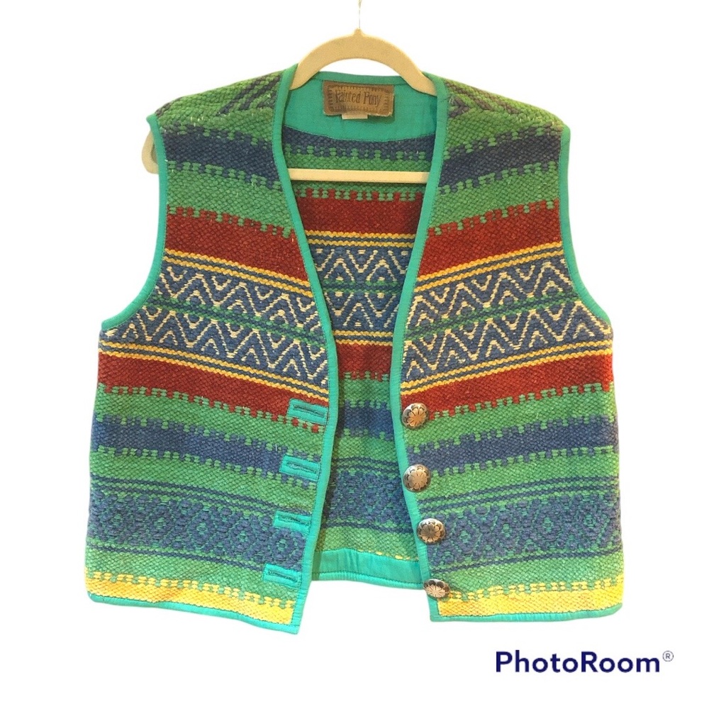Vintage Painted Pony Vest - Large - Unisex